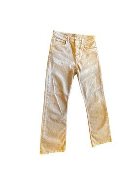 Closed Womens Baylin Jeans Size 27 Made In Italy Beige Cotton Blend Straight-Leg